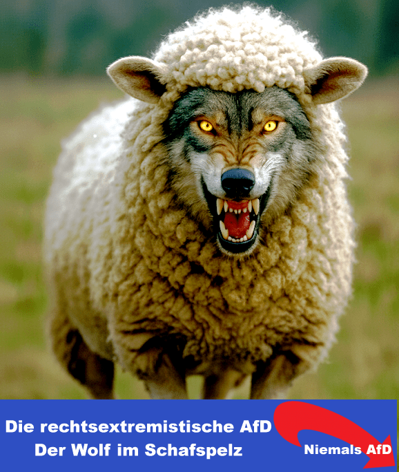 Die gesichert rechtsextremistische AfD ist der Wolf im Schafspelz