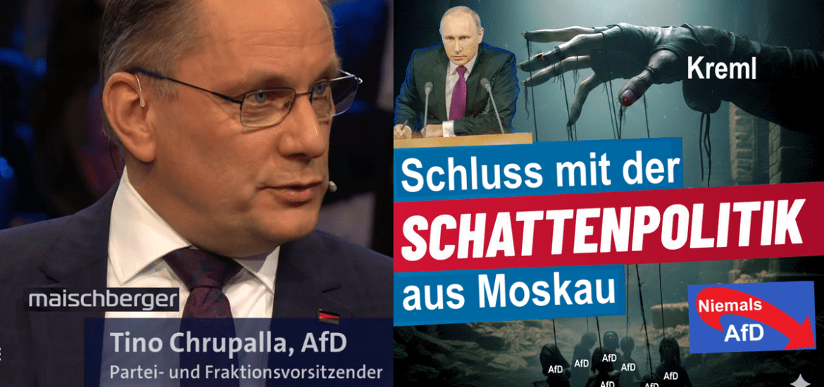 Tino Chrupalla bei Maischberger – AfD und Russlandnähe, Übernahme russischer Narrative in der Außenpolitik
