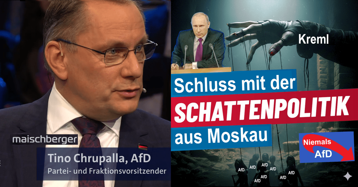 Tino Chrupalla bei Maischberger – AfD und Russlandnähe, Übernahme russischer Narrative in der Außenpolitik