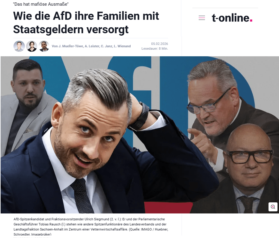 Ulrich Siegmund von der AfD in Sachsen-Anhalt – Vorwürfe zu Vetternwirtschaft und Beschäftigung von Familienangehörigen in Parteibüros