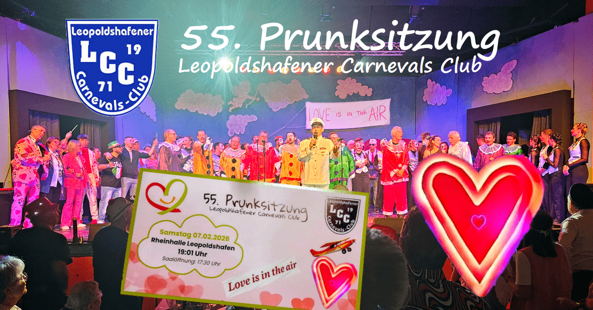 Faschingsprunksitzung des LCC Leopoldshafen 2026 – Tänze und Bühnenauftritte unter dem Motto Love is in the Air