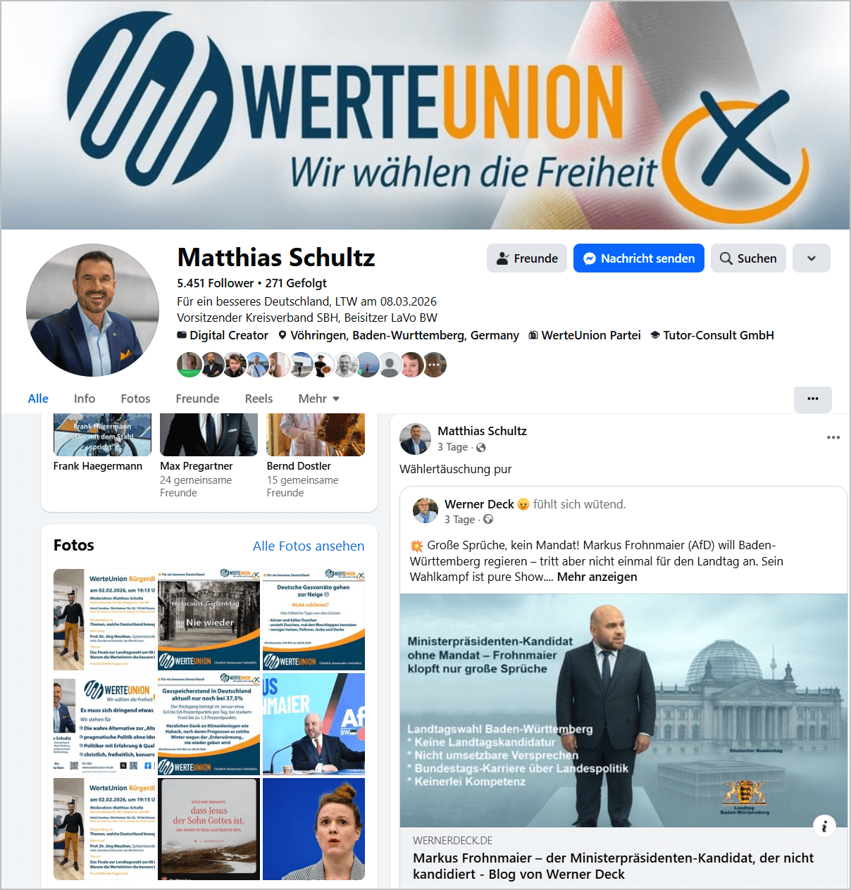 Facebook‑Dialog mit Matthias Schultz (Werteunion) zur irreführenden Schlagzeile ‚Milliarden für Kindergeld ins Ausland‘ und der nachträglichen Kumulierungsbehauptung