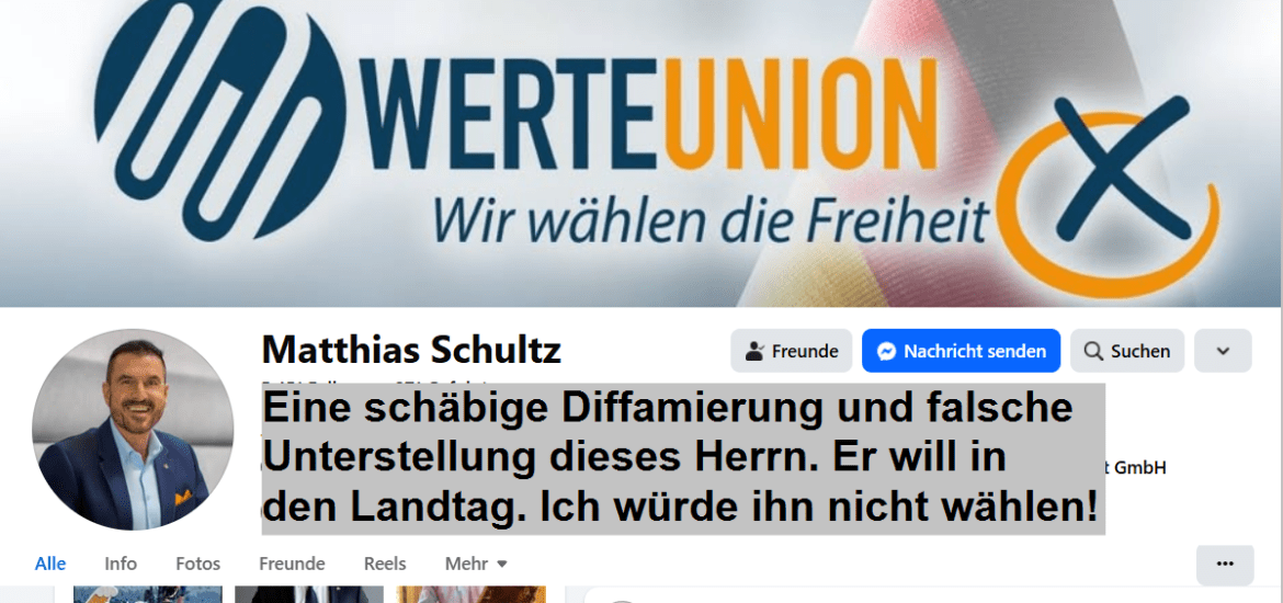 Facebook‑Dialog mit Matthias Schultz (Werteunion) zur irreführenden Schlagzeile ‚Milliarden für Kindergeld ins Ausland‘ und der nachträglichen Kumulierungsbehauptung