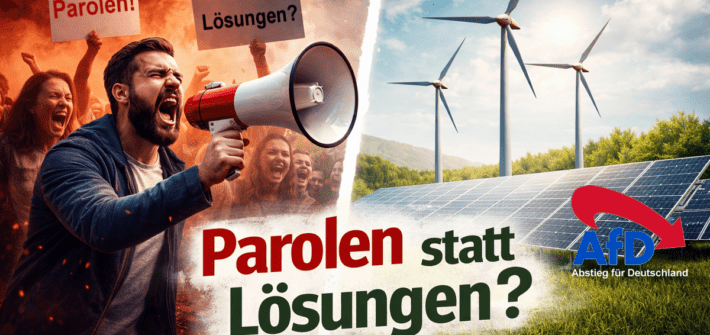 Laute politische Parolen vs erneuerbare Energien Realität Deutschland Windkraft Solar Fakten