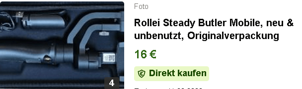 Rollei Steady Butler Mobile, neu & unbenutzt, Originalverpackung
