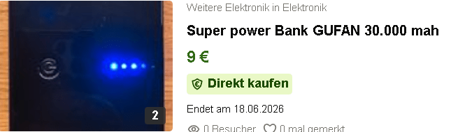 Super power Bank GUFAN 30.000 mah