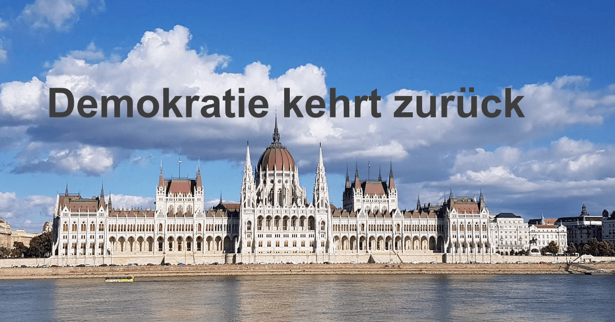 Regierungspalast in Budapest – politisches Zentrum Ungarns und Symbol für die Macht von Viktor Orbán sowie den aktuellen politischen Wandel hin zu mehr Demokratie