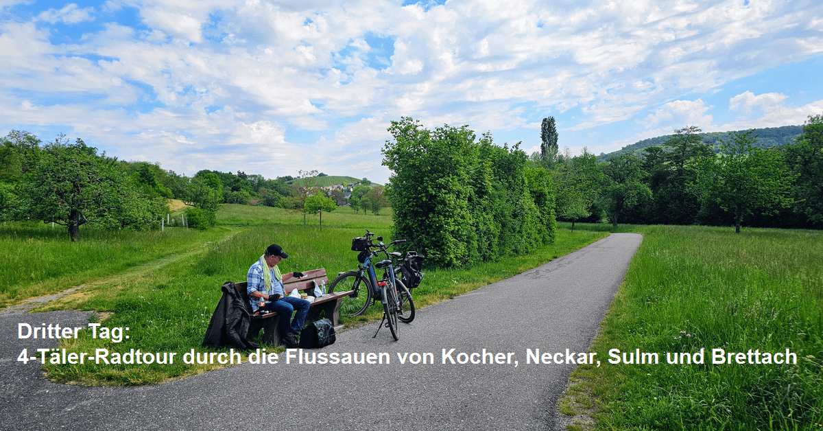 Radtour mit Peter auf der Vier-Täler-Tour im Heilbronner Land – Vesperpause