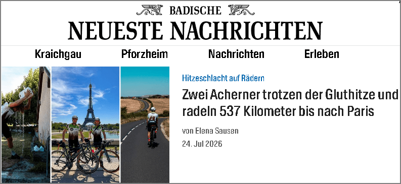BNN – Zwei Acherner trotzen der Gluthitze 